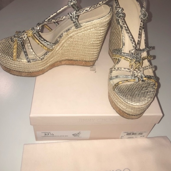 Jimmy Choo Platform Wedges. Size 7.5. Great condition. - Picture 4 of 5